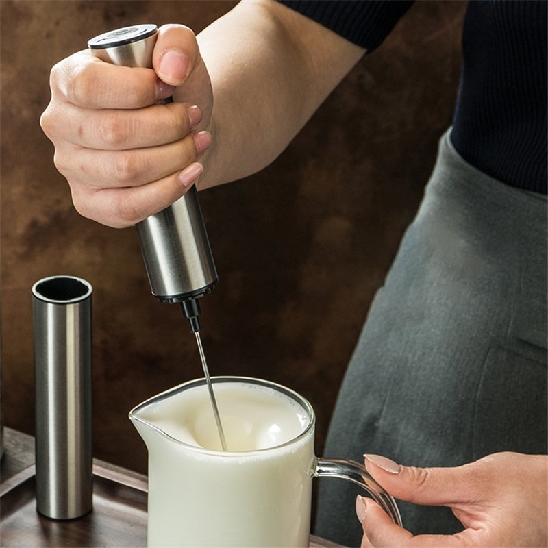 Portable Electric Milk Frother Cordless Handheld Foam Mixer