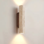 Cylindrical Travertine Wall Sconce Up Down Light