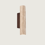 Cylindrical Travertine Wall Sconce Up Down Light - Image 2