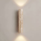 Cylindrical Travertine Wall Sconce Up Down Light - Image 4
