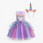 Robe licorne féerique avec détails fleuris
