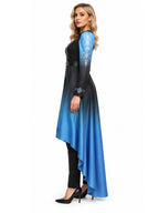 3 Piece Princess Cosplay Outfit Blue Ombre - Image 9