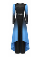 3 Piece Princess Cosplay Outfit Blue Ombre - Image 11