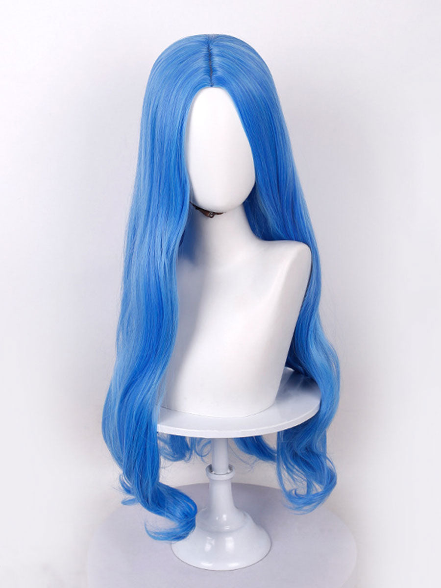 3 Piece Princess Cosplay Outfit Blue Ombre - Image 19