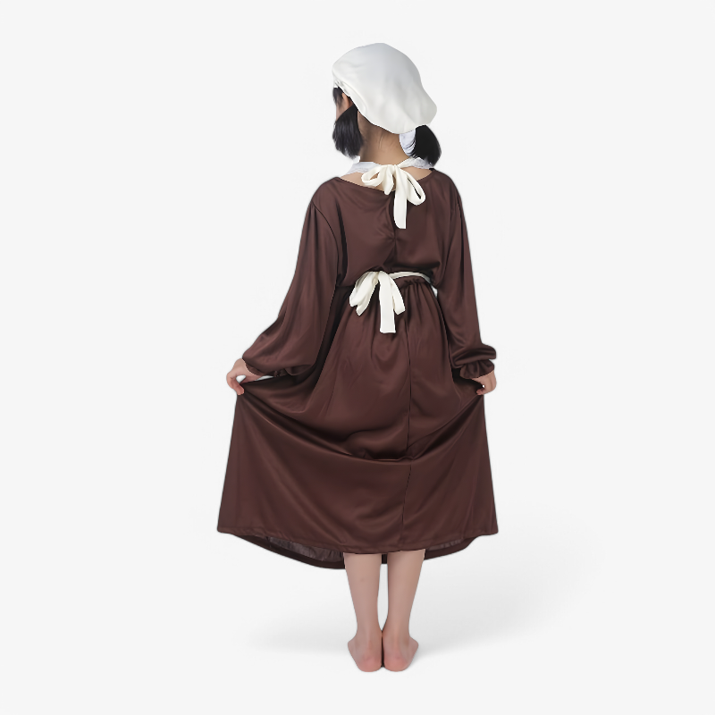 Girls 3 Piece Pioneer Dress Costume - Image 3