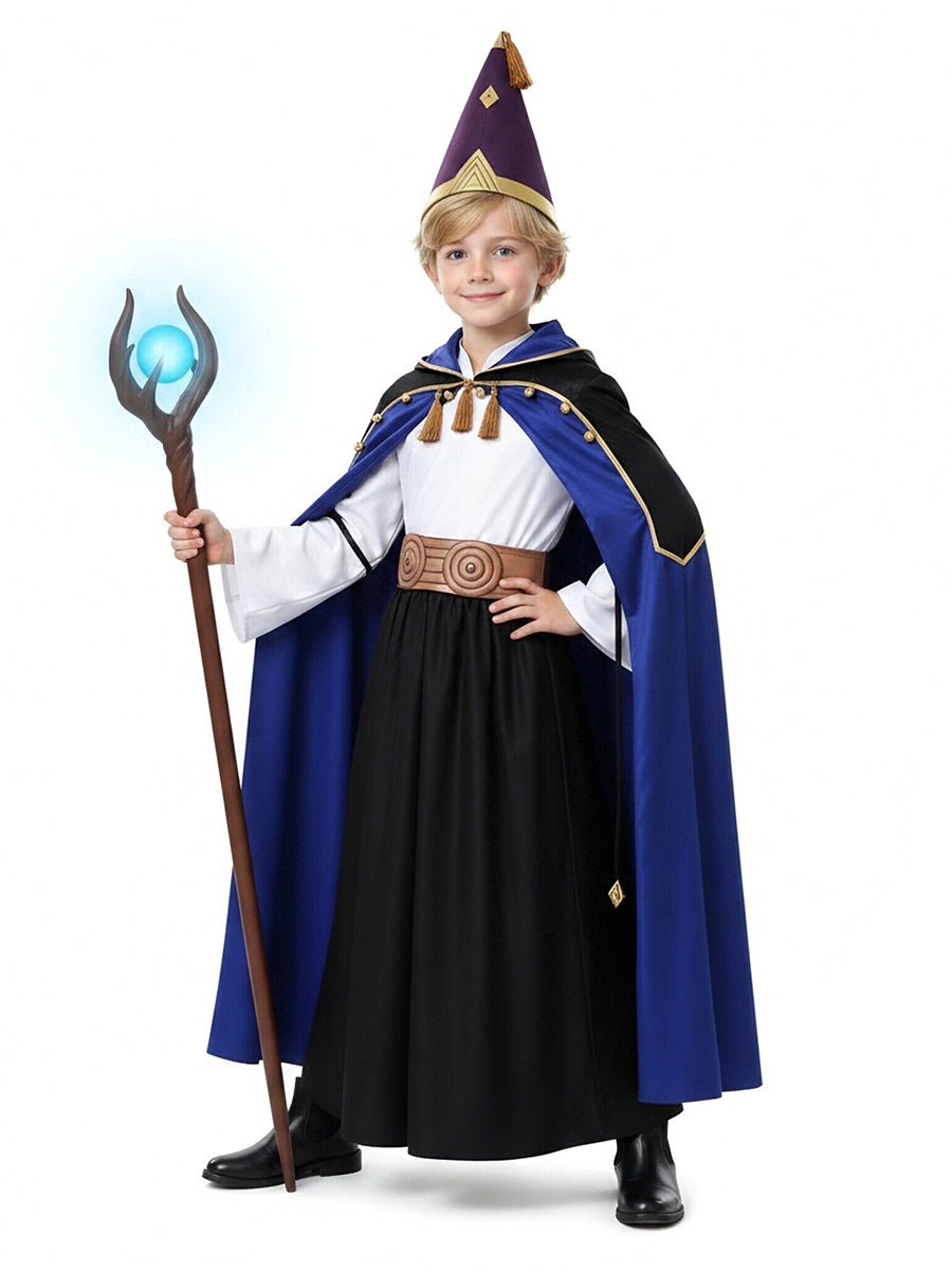 5 Piece Fire Wizard Cosplay Outfit - Image 2