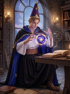 5 Piece Fire Wizard Cosplay Outfit - Image 11