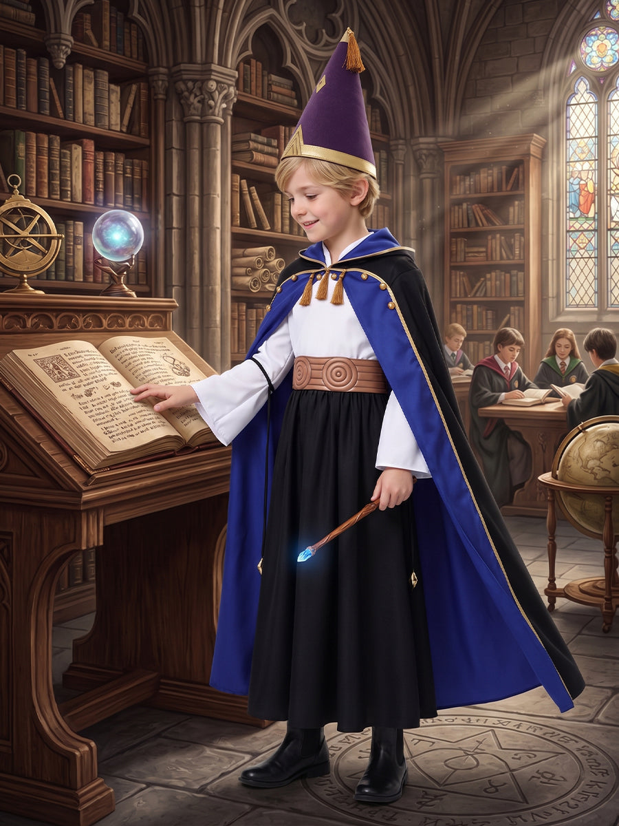 5 Piece Fire Wizard Cosplay Outfit - Image 6