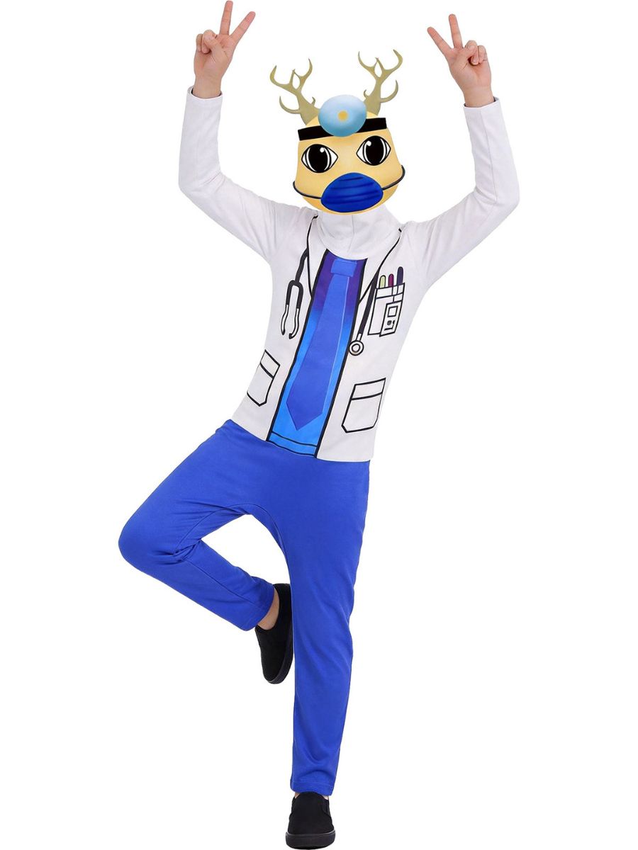 Kids Adult Doctor Reindeer Cosplay Jumpsuit - Image 4