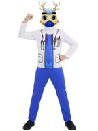 Kids Adult Doctor Reindeer Cosplay Jumpsuit