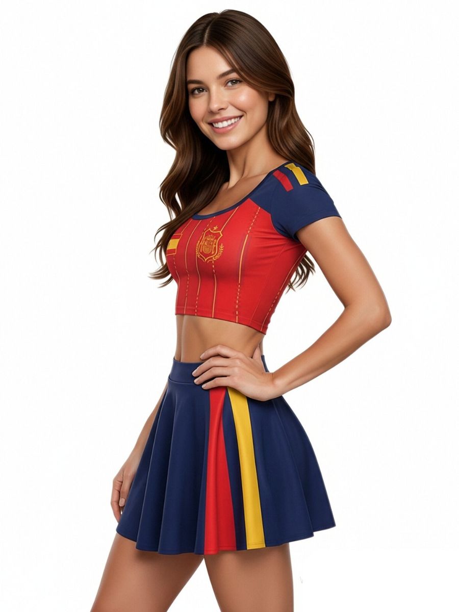 Women 2 Piece Cheerleader Costume - Image 2