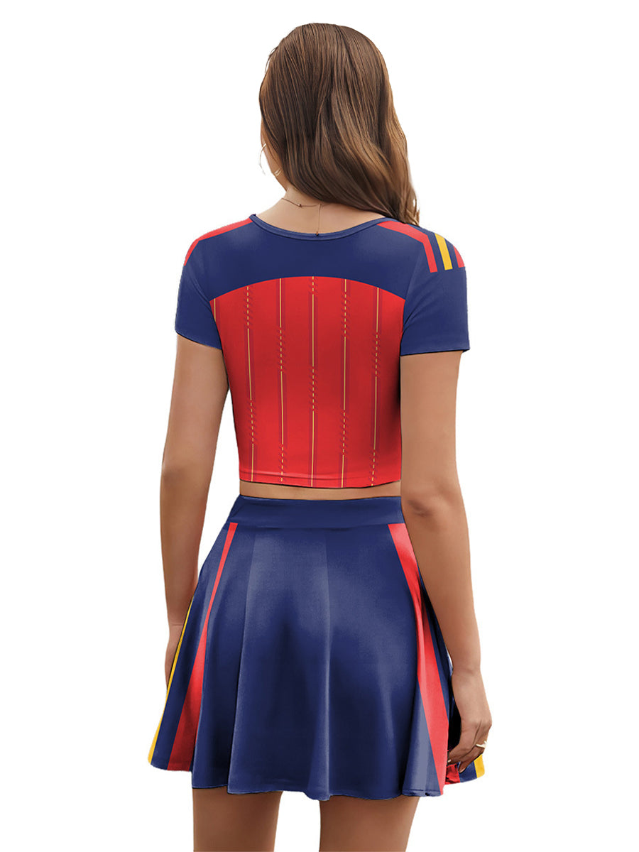 Women 2 Piece Cheerleader Costume - Image 3