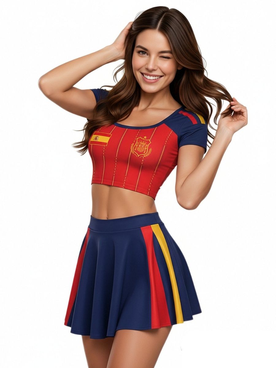 Women 2 Piece Cheerleader Costume - Image 4