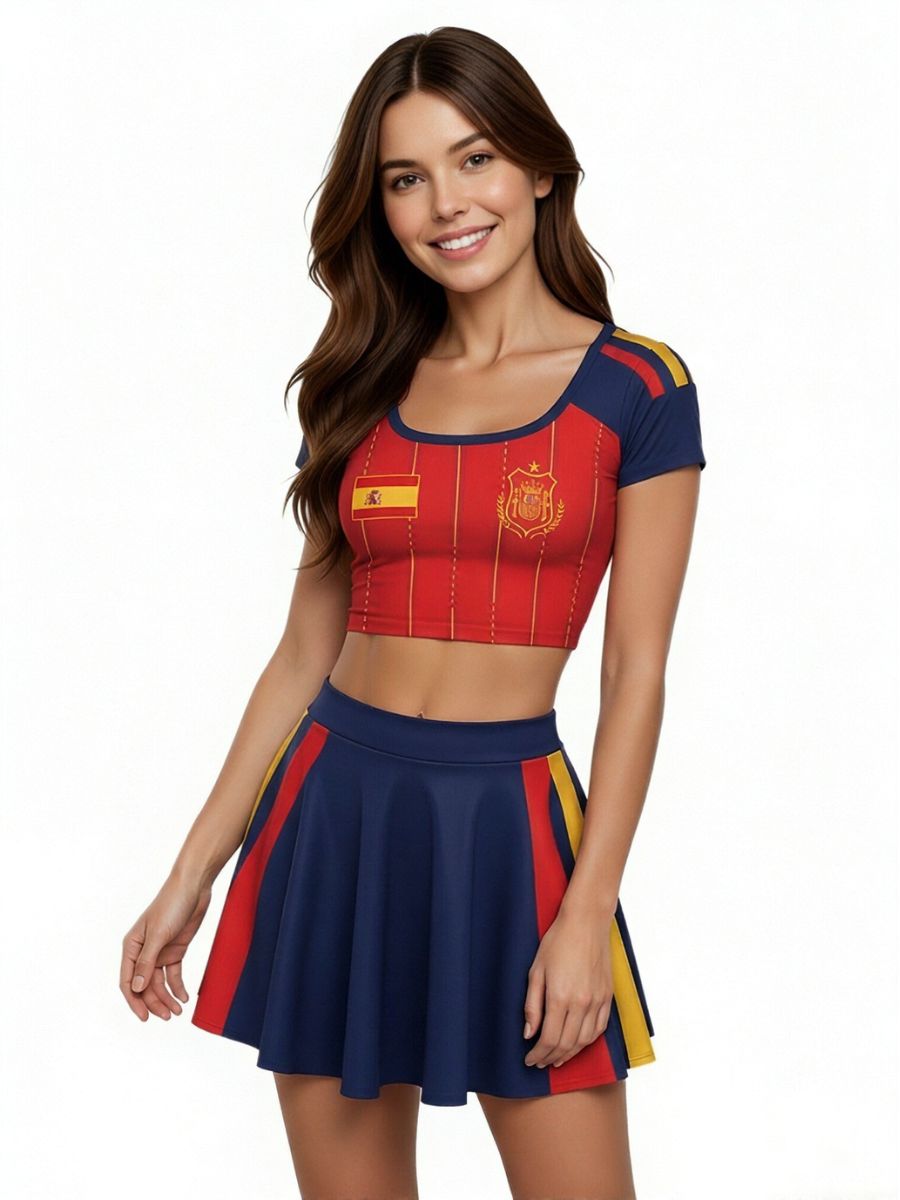 Women 2 Piece Cheerleader Costume
