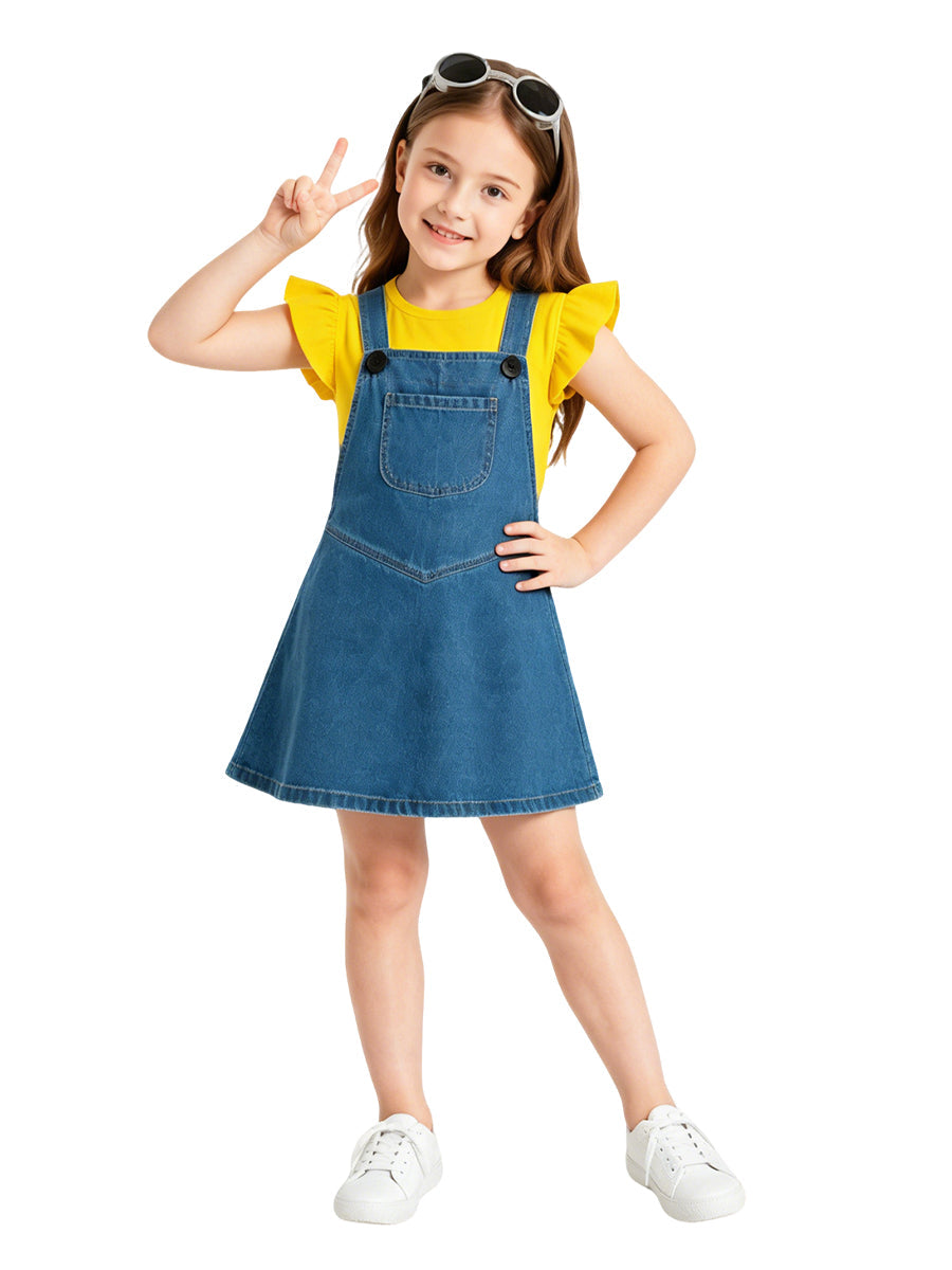 Girls Overall Dress Costume Set - Image 2