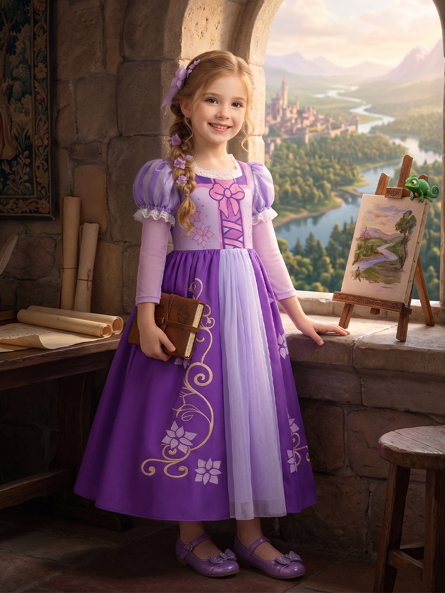 Girls Princess Costume Long Hair - Image 4