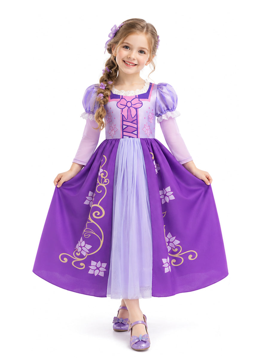 Girls Princess Costume Long Hair