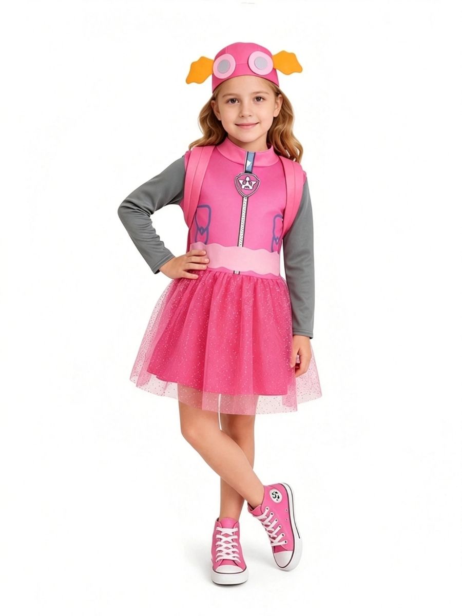 Girls 3 Piece Puppy Dress Costume - Image 5
