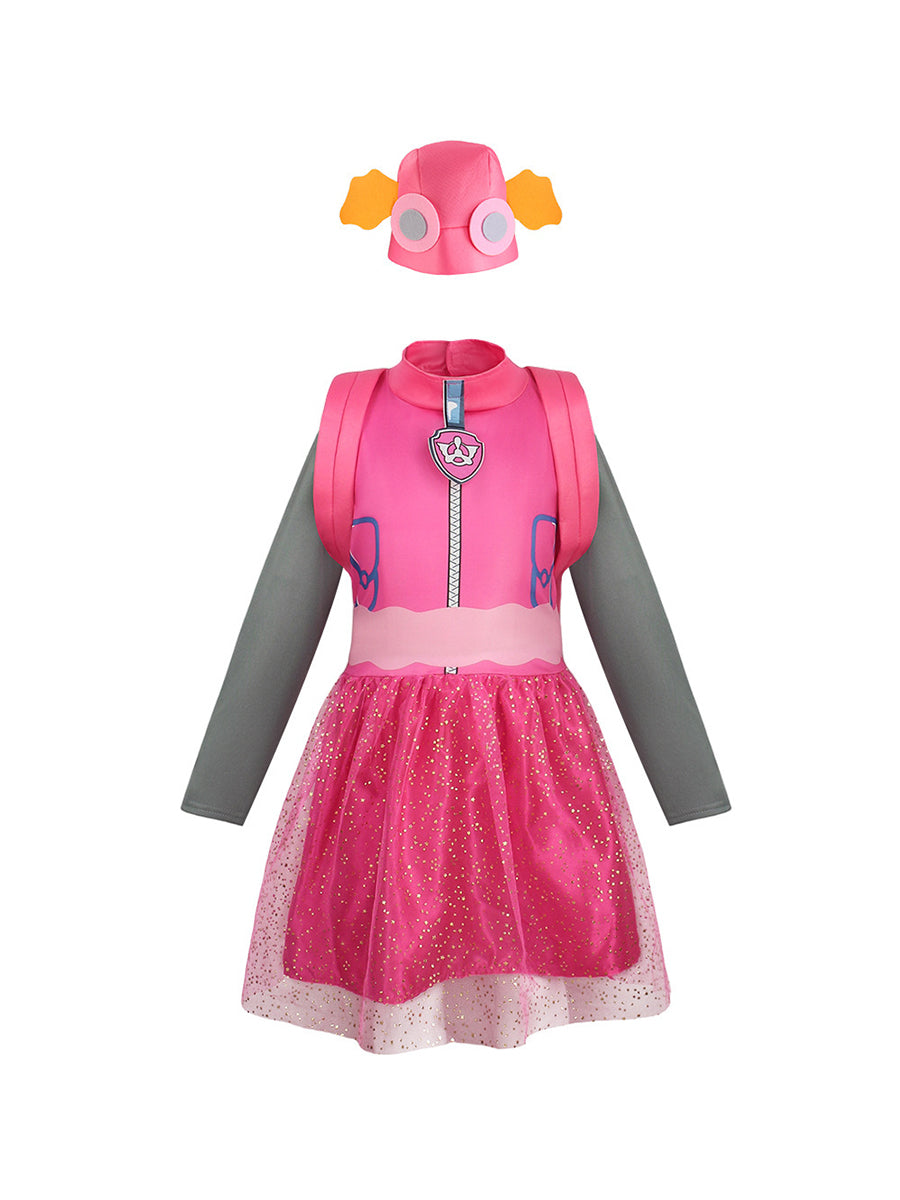 Girls 3 Piece Puppy Dress Costume - Image 6