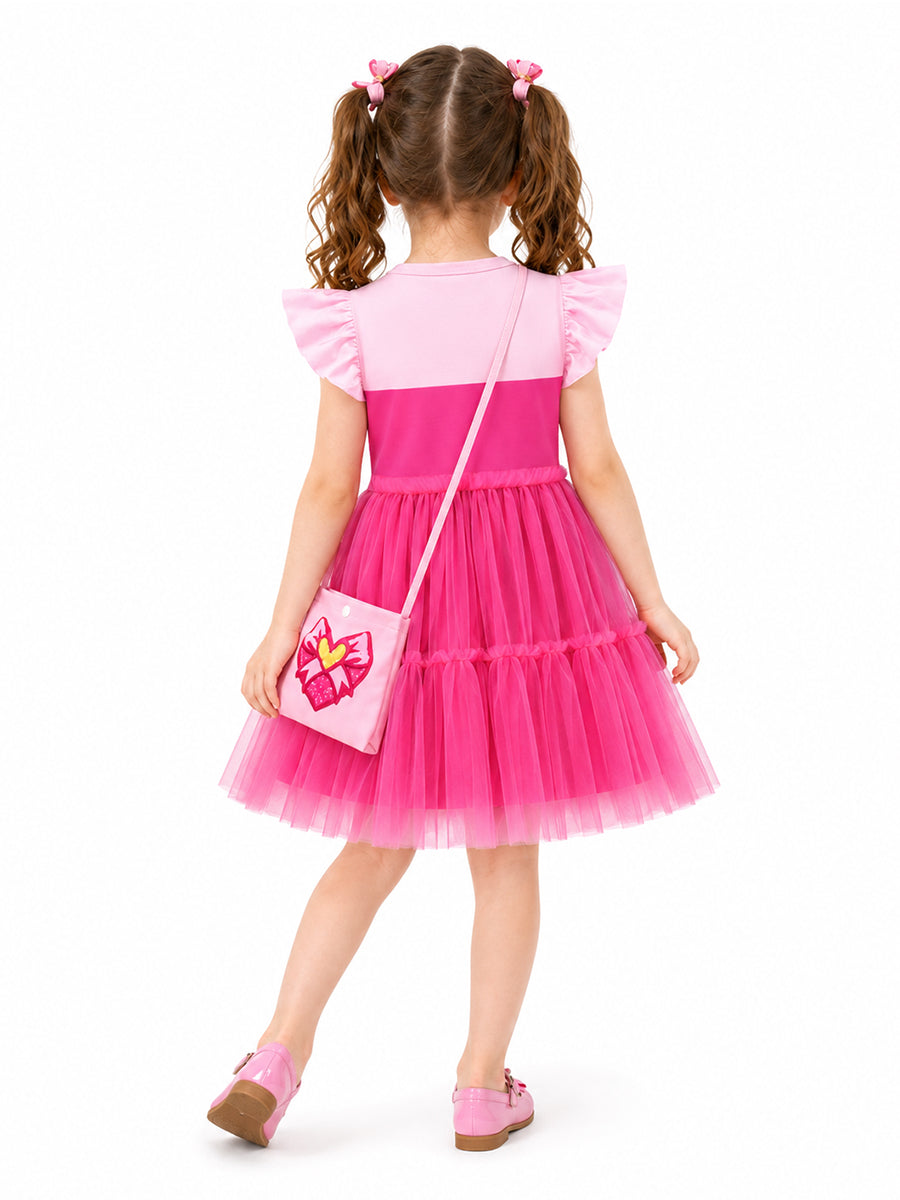 Girls 2 Piece Tulle Princess Dress Set - Image 3