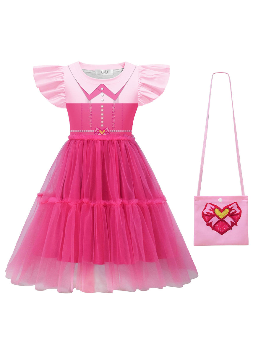 Girls 2 Piece Tulle Princess Dress Set - Image 6