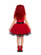 Girls Red Princess Tutu Dress Broken Heart Halloween Costume - Image 2