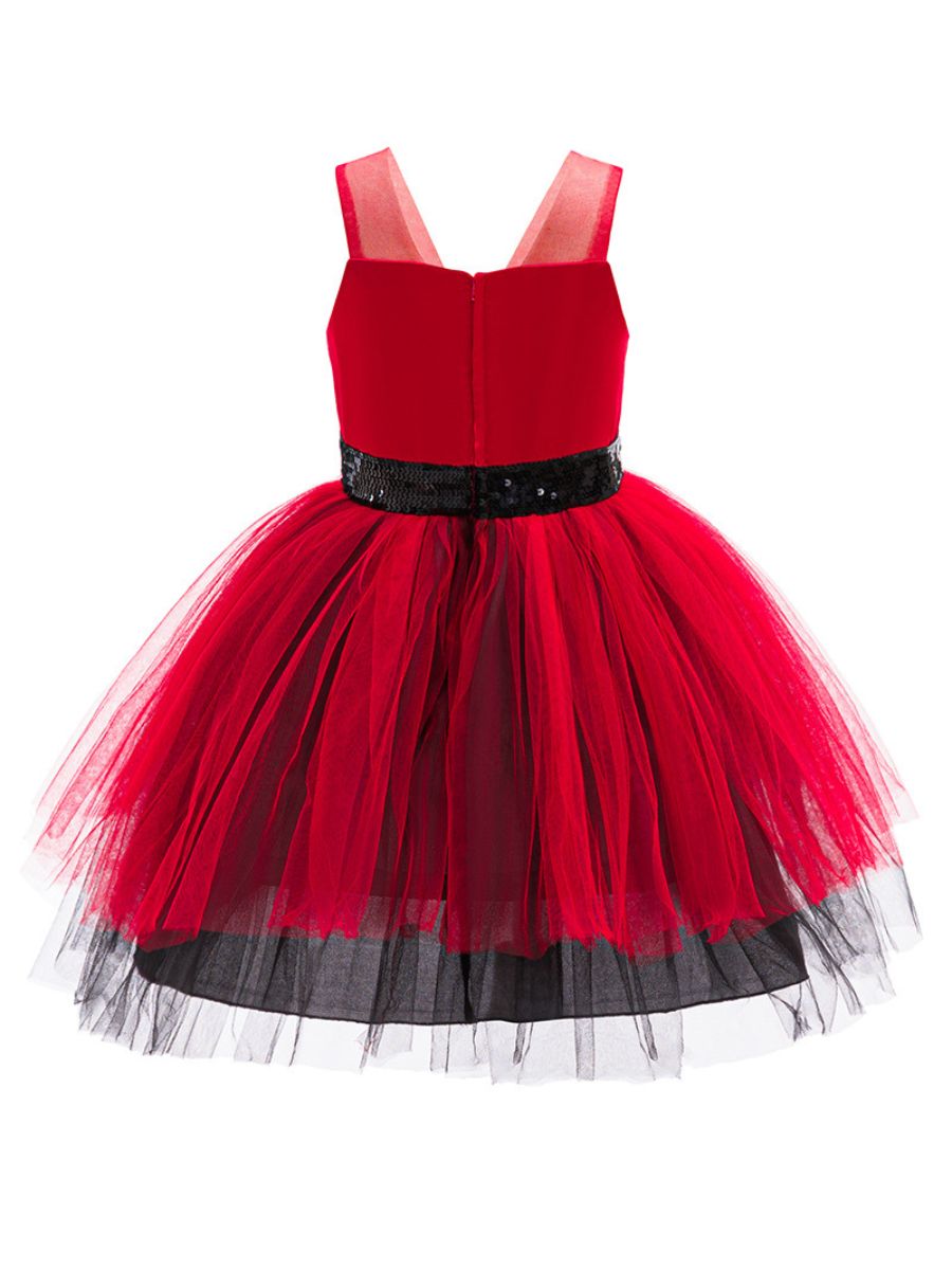 Girls Red Princess Tutu Dress Broken Heart Halloween Costume - Image 9