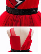 Girls Red Princess Tutu Dress Broken Heart Halloween Costume - Image 10