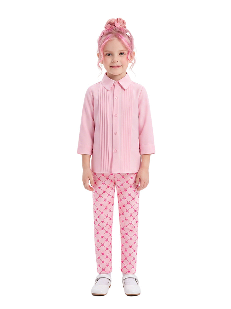 Girls 4 Piece Costume Pink Heart Queen - Image 5