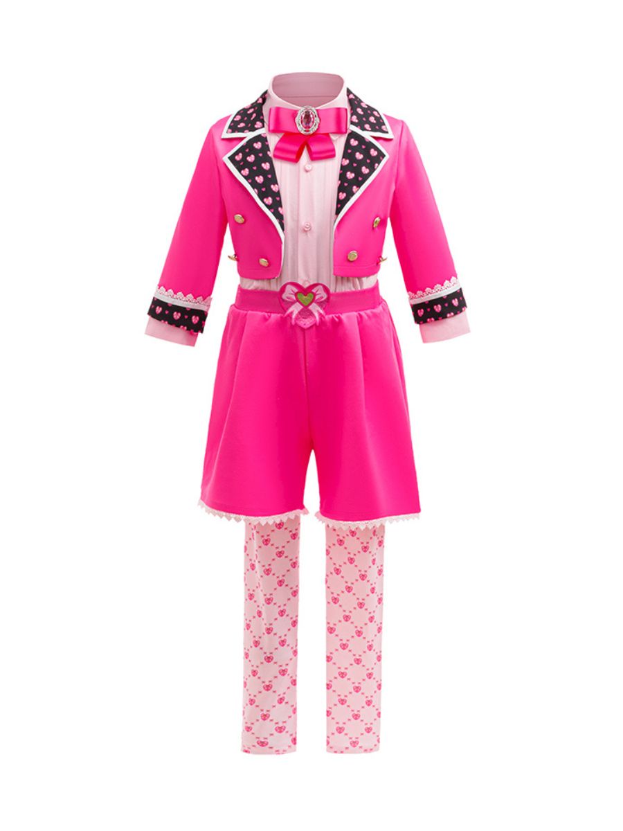 Girls 4 Piece Costume Pink Heart Queen - Image 6