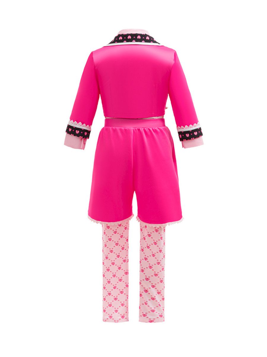 Girls 4 Piece Costume Pink Heart Queen - Image 7