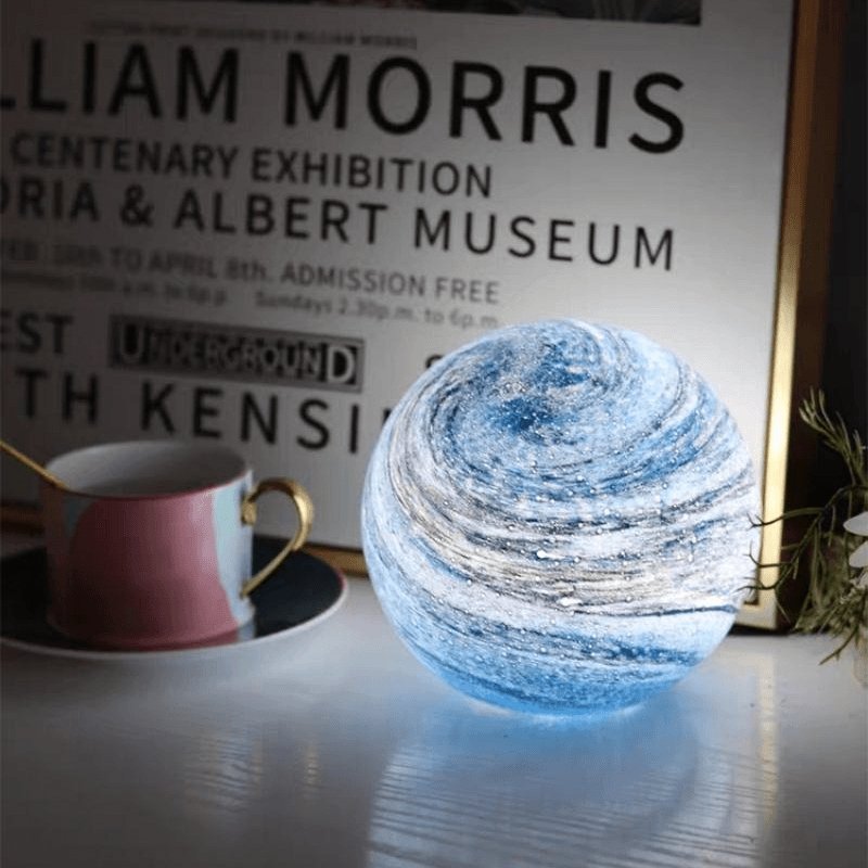 Sphere LED Table Lamp Swirl Diffused Ambient Remote Color Changing - Image 5