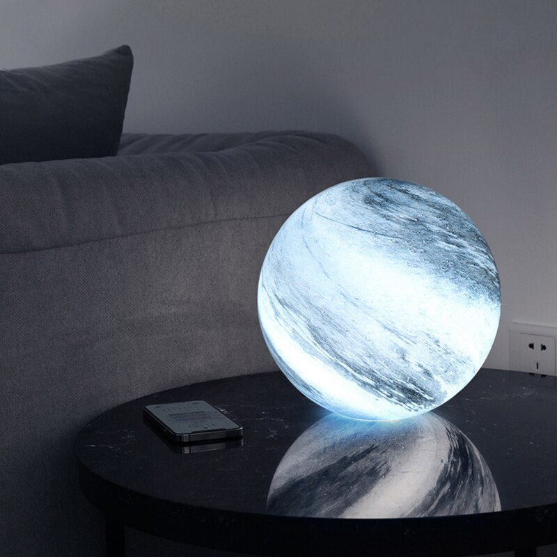 Sphere LED Table Lamp Swirl Diffused Ambient Remote Color Changing - Image 4