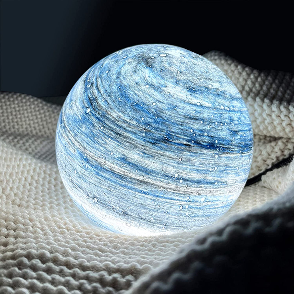 Sphere LED Table Lamp Swirl Diffused Ambient Remote Color Changing - Image 6