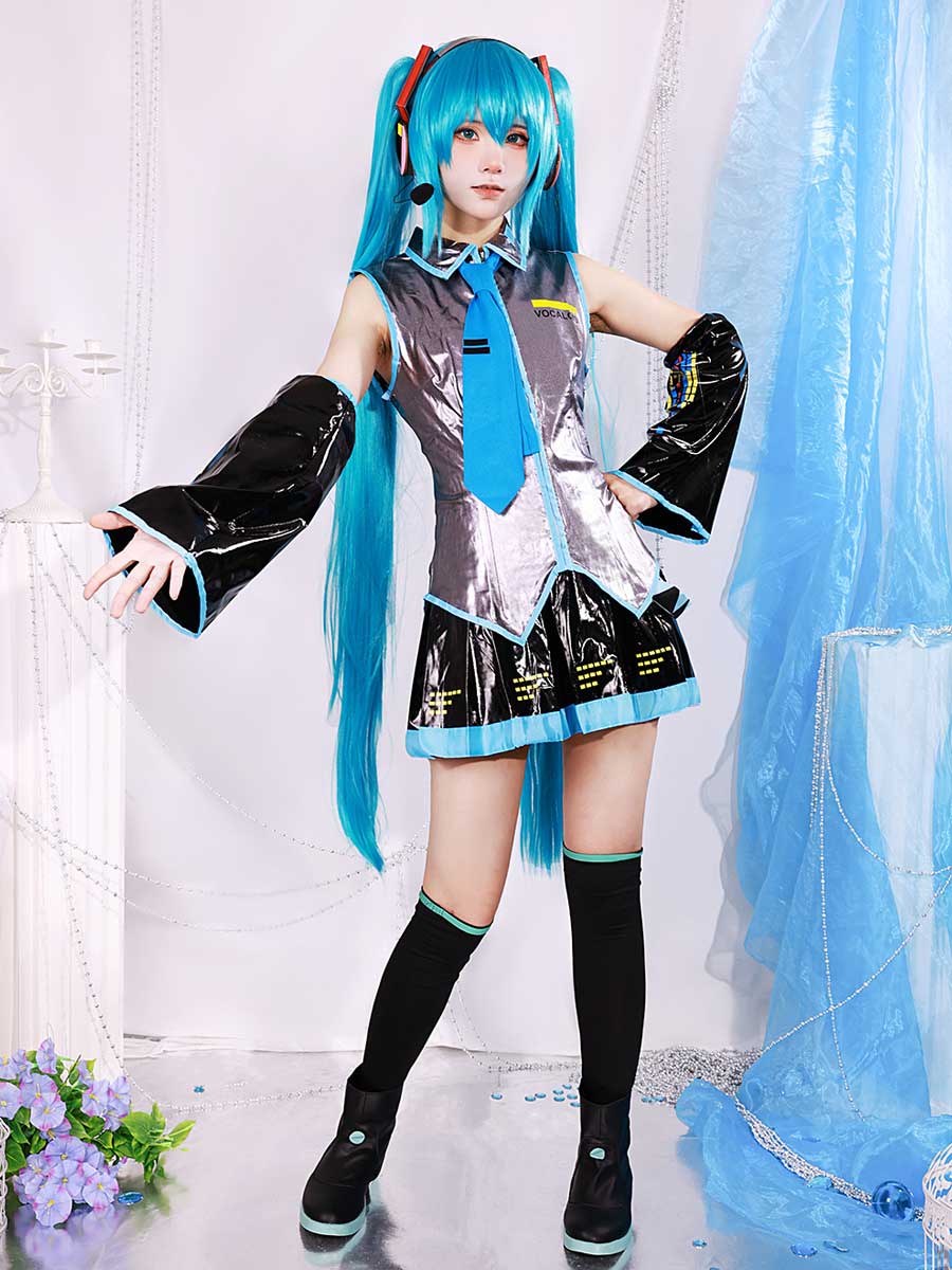 Anime Idol Cosplay Costume Sleeveless Top Pleated Skirt Set - Image 7