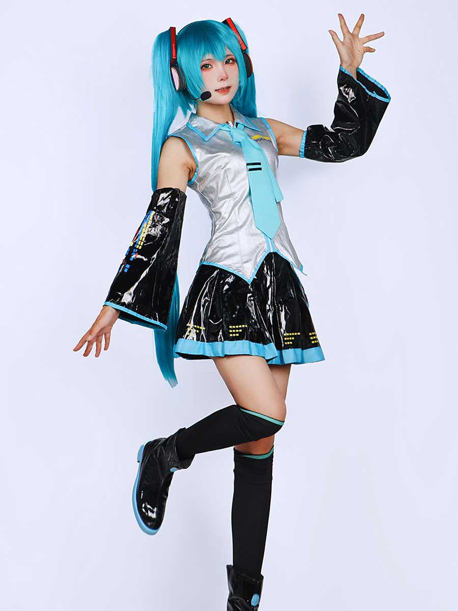 Anime Idol Cosplay Costume Sleeveless Top Pleated Skirt Set - Image 5