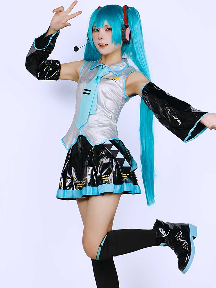 Anime Idol Cosplay Costume Sleeveless Top Pleated Skirt Set - Image 6