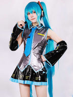 Anime Idol Cosplay Costume Sleeveless Top Pleated Skirt Set - Image 10