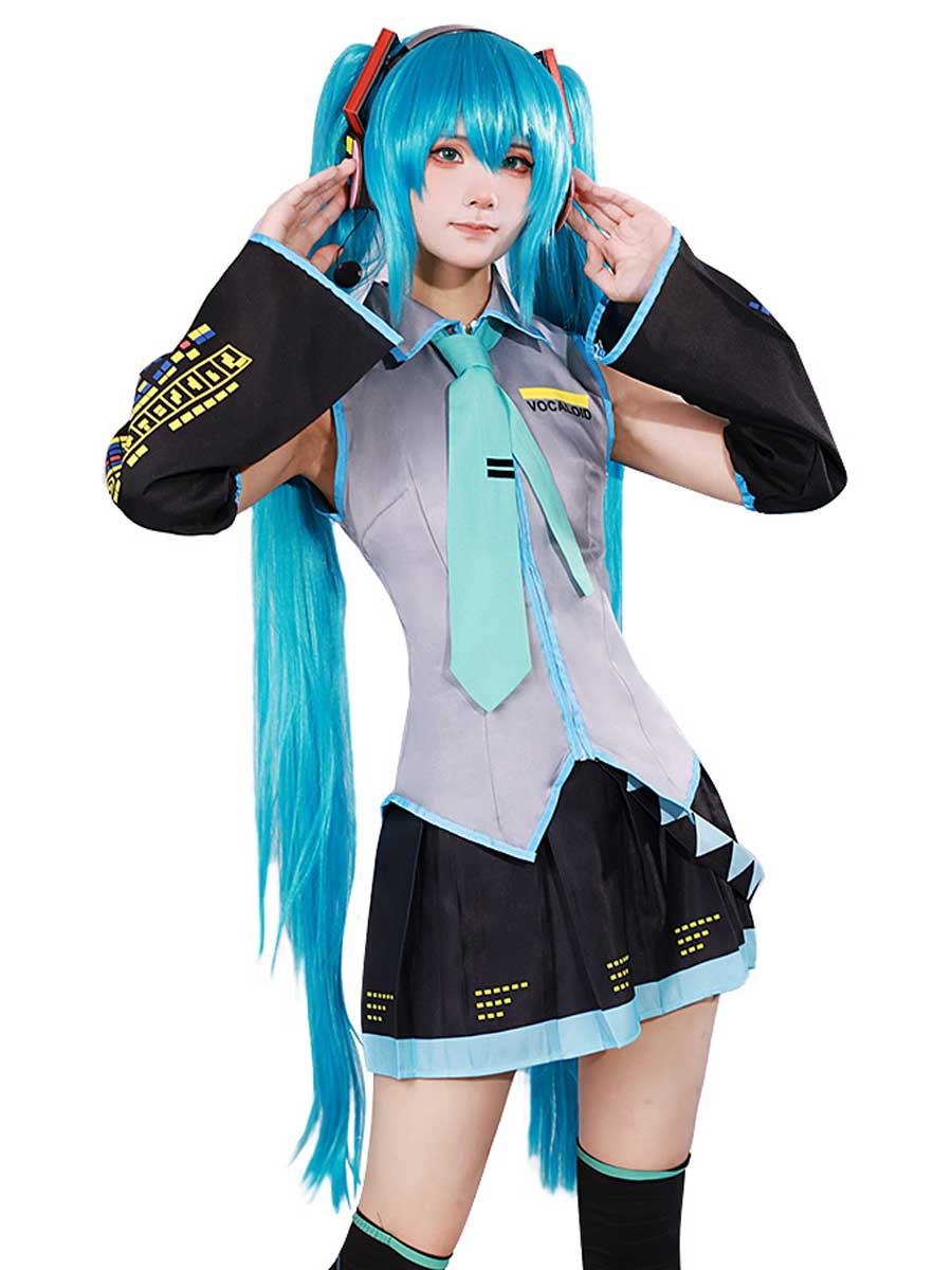 Anime Idol Cosplay Costume Sleeveless Top Pleated Skirt Set - Image 4