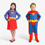 Costume de super-héros héroïque pour enfants avec cape