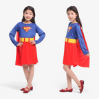 Costume de super-héros héroïque pour enfants avec cape