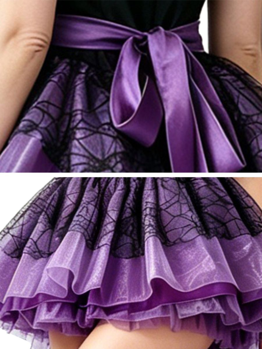 Womens Tulle Witch Costume High Low - Image 6