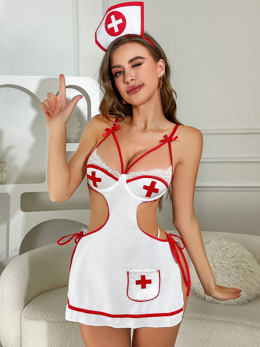 Women Nurse Costume Cut Out - Image 2