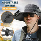 Men Sun Hat Solar Powered Cooling Fans with Wide Brim Protection - Image 6