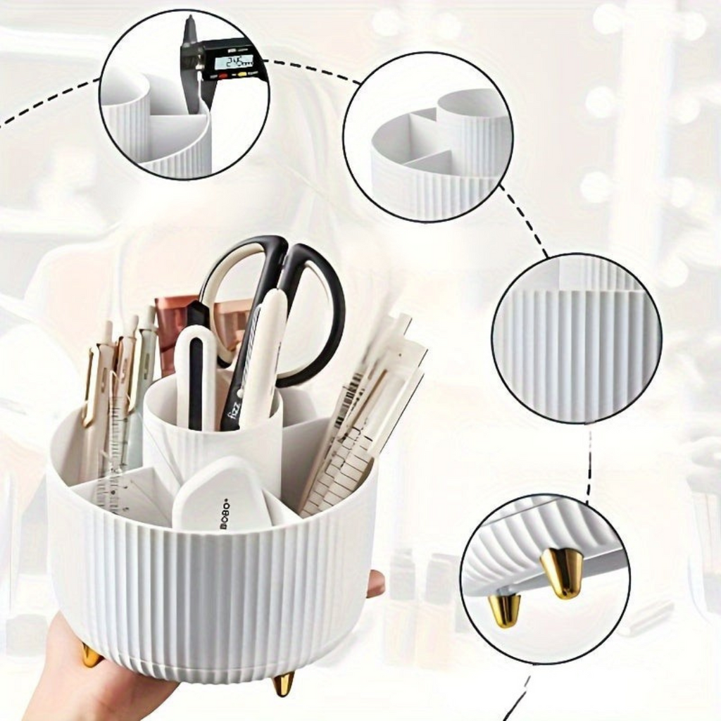Makeup Carousel Organizer Five Compartment Beauty Storage - Image 9