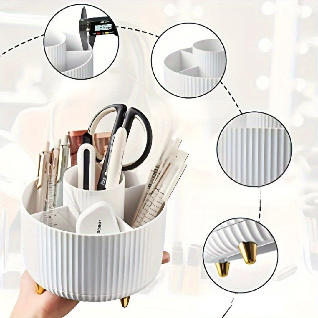 Makeup Carousel Organizer Five Compartment Beauty Storage - Image 9