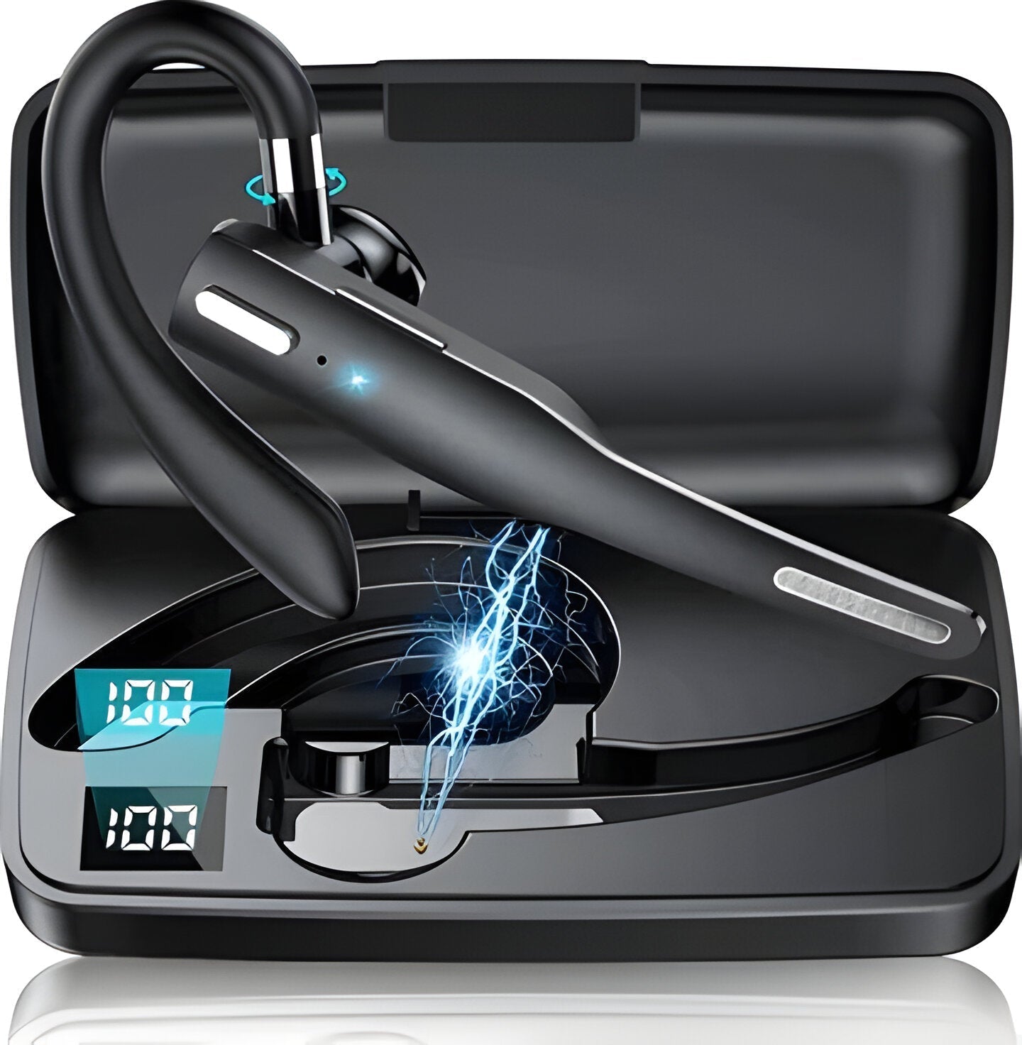 Wireless Bluetooth Headset Dual Microphone Noise Cancelling Earpiece - Image 2