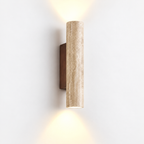 Cylindrical Travertine Wall Sconce Up Down Light