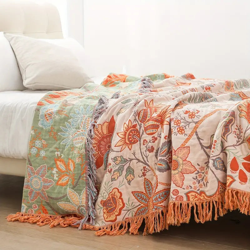 Floral Comfort Blanket Breathable & Skin‑Friendly Design - Image 2