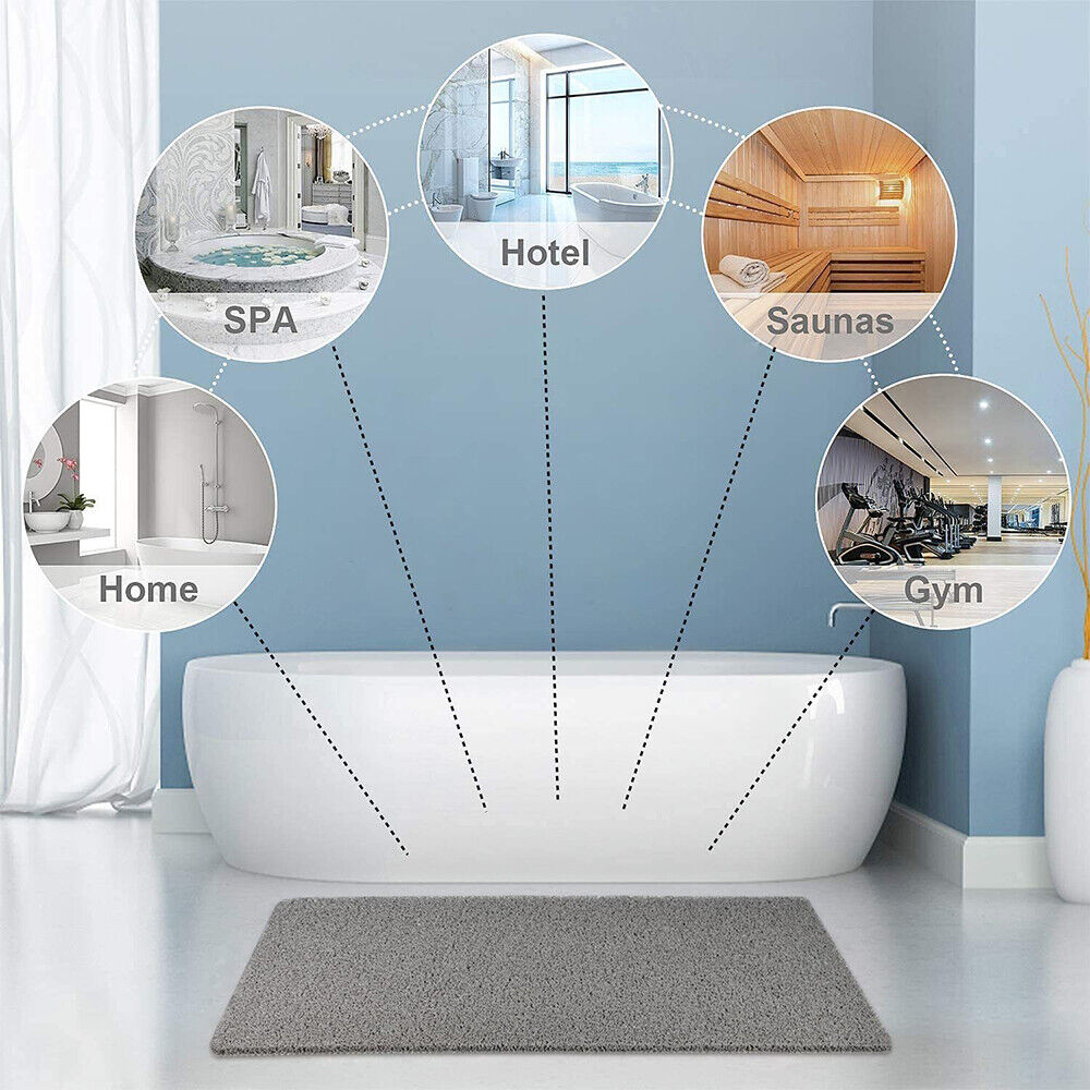 Non Slip Bathroom Shower Mat Anti-Slip Quick-Drain Support - Image 5